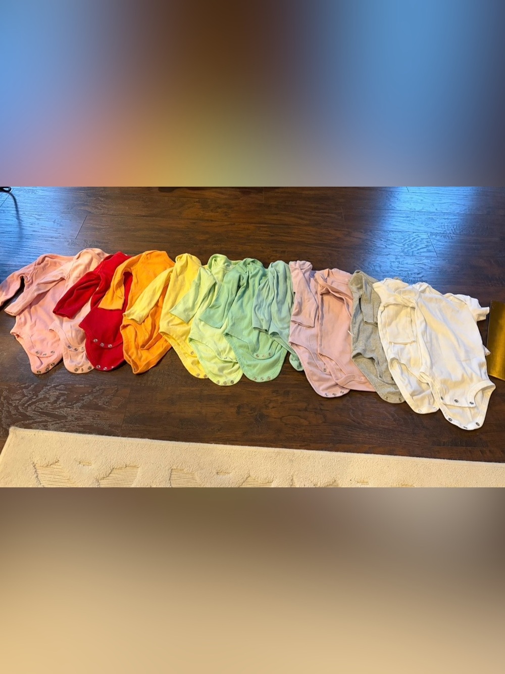 Set of 13 Rainbow Baby Bodysuit Bundle - Pastel & Bright Colors Onesies Baby